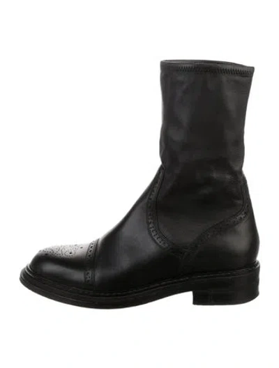Pre-owned Loewe Leather Boots In Black