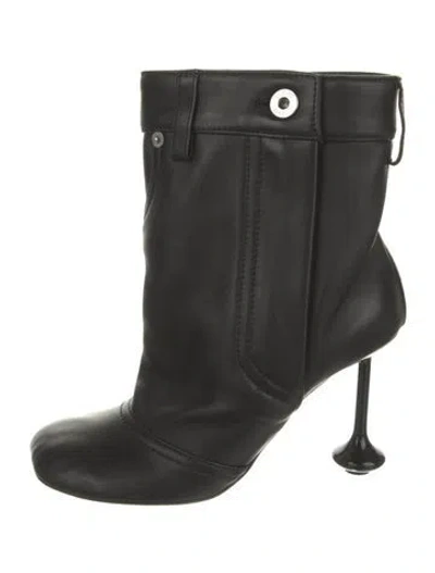 Pre-owned Loewe Leather Boots In Black
