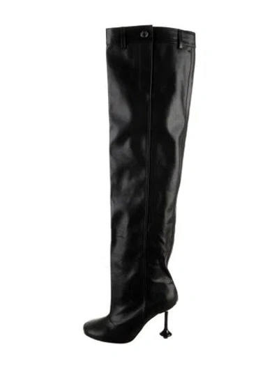 Pre-owned Loewe Leather Boots In Black