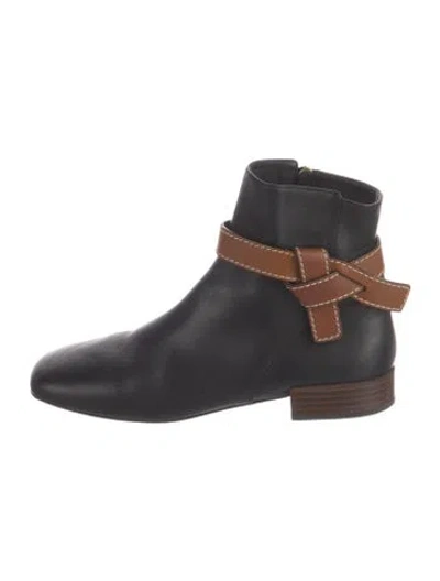 Pre-owned Loewe Leather Boots In Black