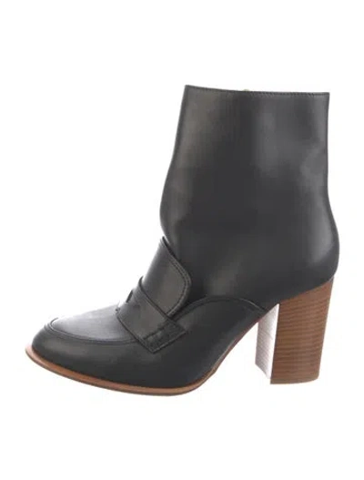 Pre-owned Loewe Leather Boots In Black