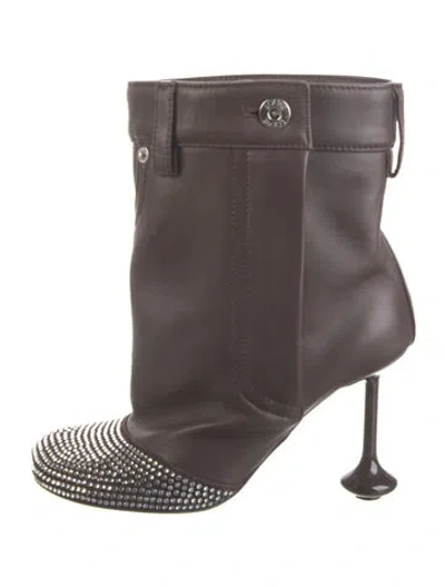 Pre-owned Loewe Leather Boots In Brown