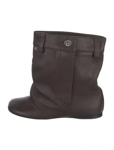 Pre-owned Loewe Leather Boots In Brown