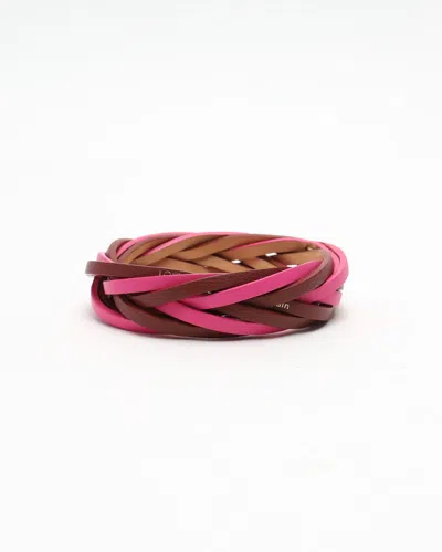 Loewe Leather Bracelet In Pink