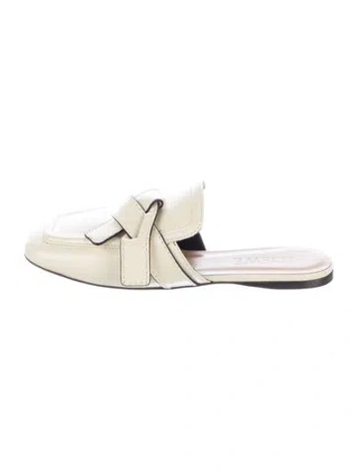 Pre-owned Loewe Leather Braided Accents Mules