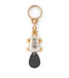 Loewe Leather-brass Platypus Keyring In Multi
