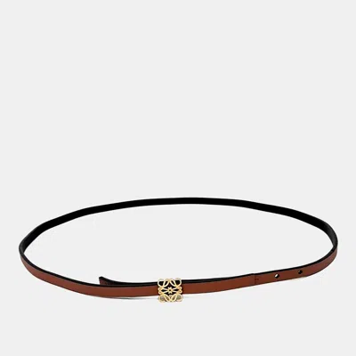 Pre-owned Loewe Leather Brown/black Belt