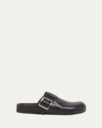 LOEWE LEATHER BUCKLE MULES
