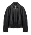 Loewe Leather Buckled Shirt Jacket In Black