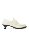 Loewe Campo 45 Croc-effect Leather Loafer Pumps In White