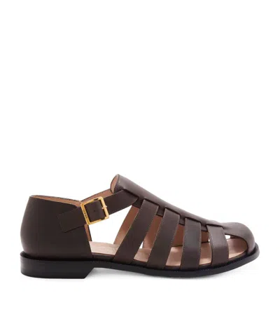 LOEWE LEATHER CAMPO SANDALS