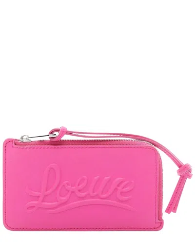 Pre-owned Loewe Leather Card Case (authentic Pre-loved)