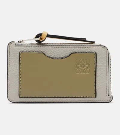 Loewe Leather Card Holder In Gray