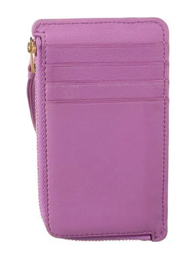 Pre-owned Loewe Leather Card Holder In Pink