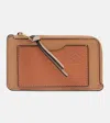 Loewe Leather Card Holder In Toffee/tan