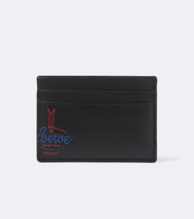 Loewe Leather Cardholder In Black