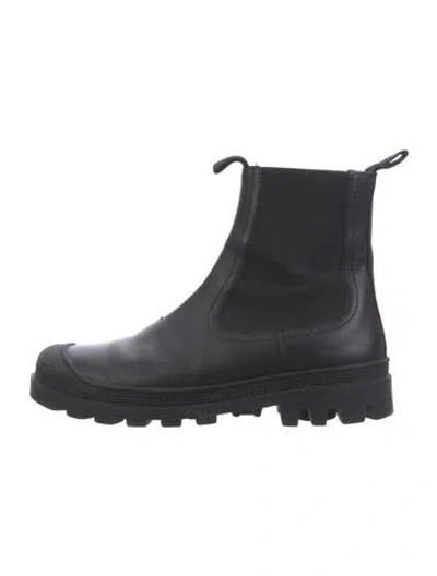 Pre-owned Loewe Leather Chelsea Boots In Black