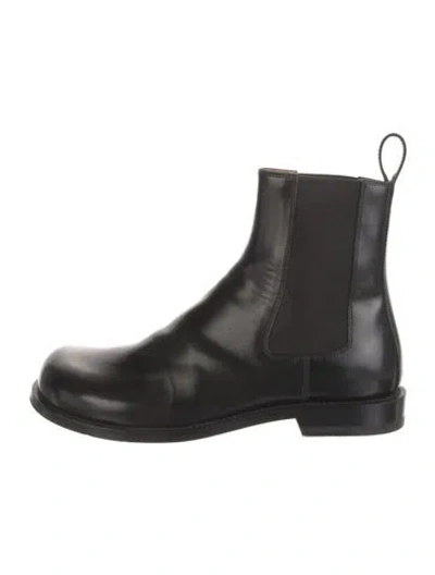 Pre-owned Loewe Leather Chelsea Boots In Black