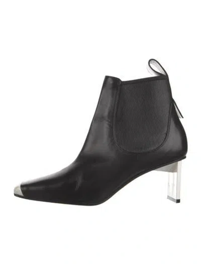 Pre-owned Loewe Leather Chelsea Boots In Black