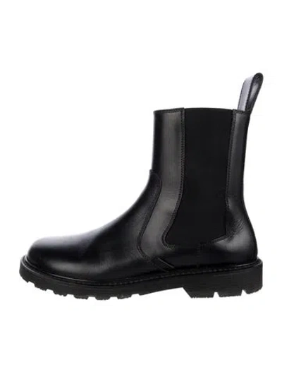 Pre-owned Loewe Leather Chelsea Boots In Black