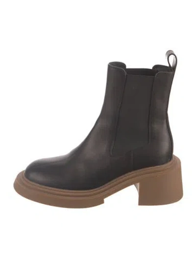 Pre-owned Loewe Leather Chelsea Boots In Black