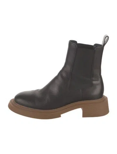 Pre-owned Loewe Leather Chelsea Boots In Black