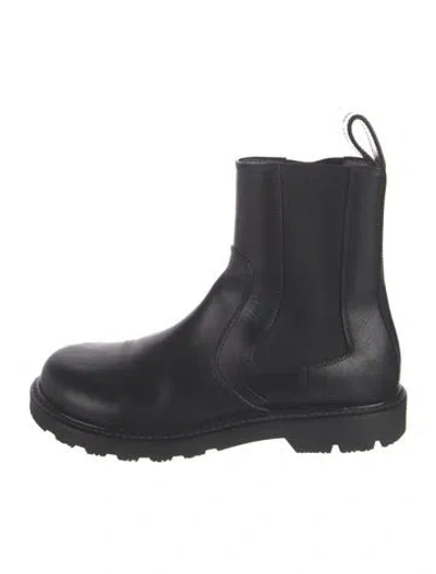 Pre-owned Loewe Leather Chelsea Boots In Black