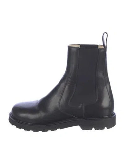 Pre-owned Loewe Leather Chelsea Boots In Black