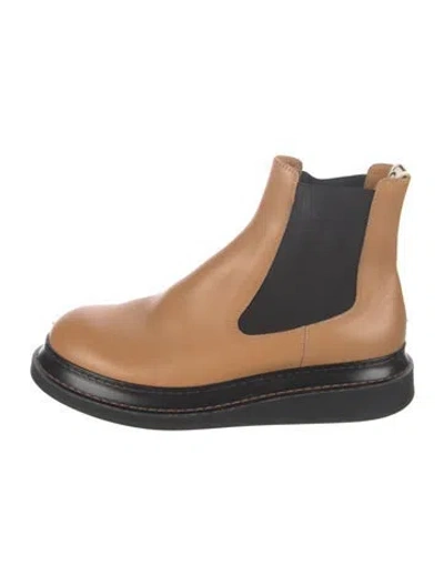 Pre-owned Loewe Leather Chelsea Boots In Brown