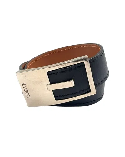 Pre-owned Loewe Leather Choker Bracelet (authentic Pre-loved)