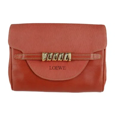 Pre-owned Loewe Leather Clutch Bag Handbag ()