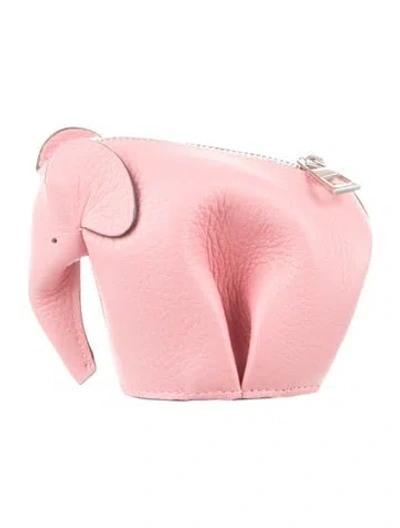 Pre-owned Loewe Leather Coin Pouch In Pink