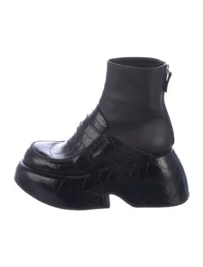 Pre-owned Loewe Leather Combat Boots In Multi