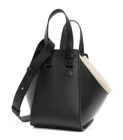 Loewe Leather Compact Hammock Bag In Black