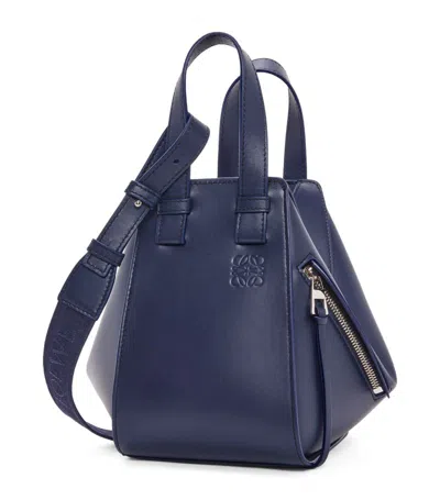 Loewe Leather Compact Hammock Top-handle Bag In Blue