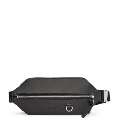 Loewe Leather Convertible Belt Bag In Black