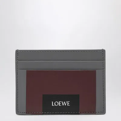 Loewe Leather Credit Card Holder In Gray