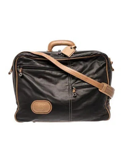 Pre-owned Loewe Leather Crossbody Bag In Black