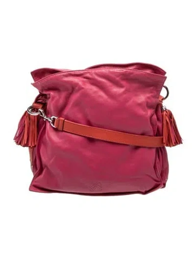Pre-owned Loewe Leather Crossbody Bag In Pink