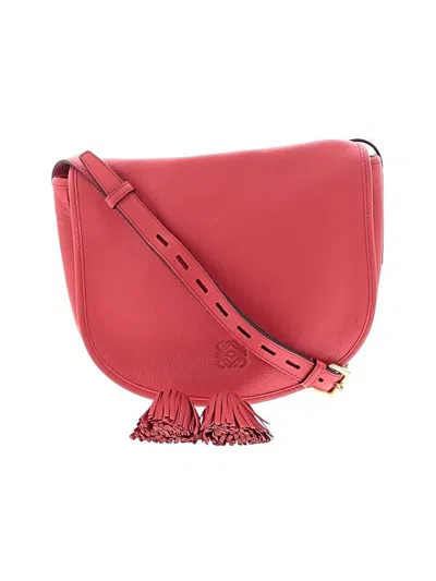 Pre-owned Loewe Leather Crossbody Bag In Red
