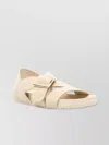 Loewe Ease Leather Sandals In Neutral
