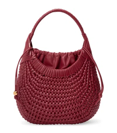 Loewe Leather Diamond Top-handle Bag In Red