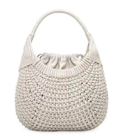 Loewe Leather Diamond Top-handle Bag In White
