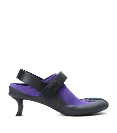 Loewe Leather Dive Slingback Mules 45 In Multi