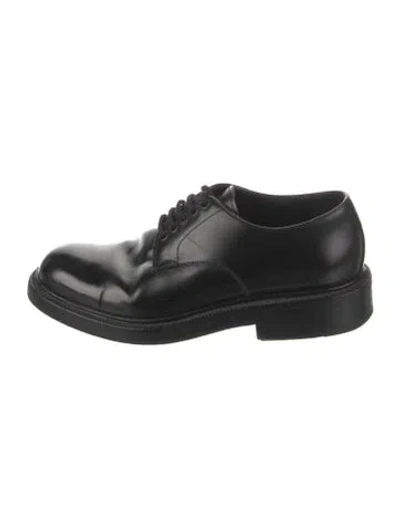 Pre-owned Loewe Leather Dress Loafers In Black