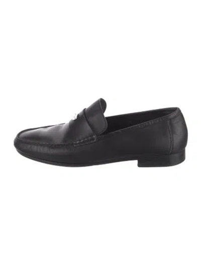 Pre-owned Loewe Leather Dress Loafers In Black