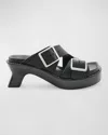 Loewe Ease Heel Slides In Black
