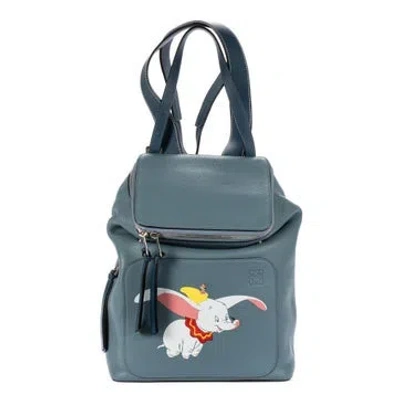 Pre-owned Loewe Leather Dumbo Backpack In Blue
