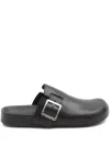 Loewe Ease Buckle Brushed Leather Clogs