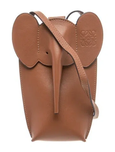 Pre-owned Loewe Leather Elephant 2025 In Brown